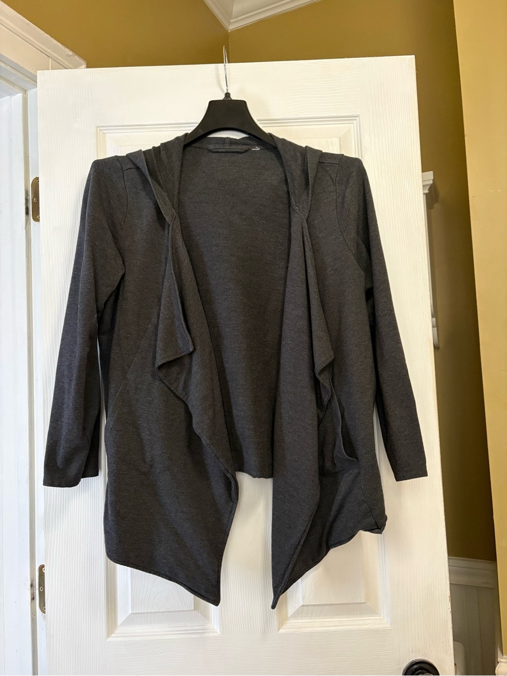 J. Jill Charcoal Open-Front Cardigan